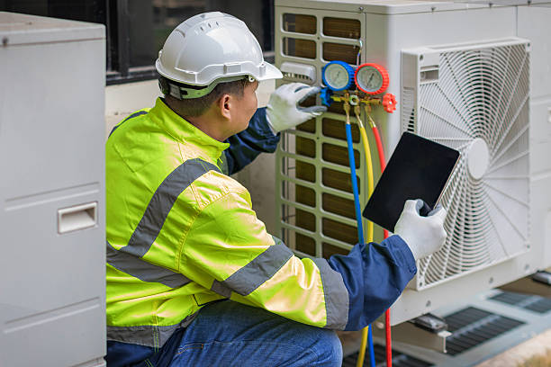 Professional Hvac technician working in Springtown, PA